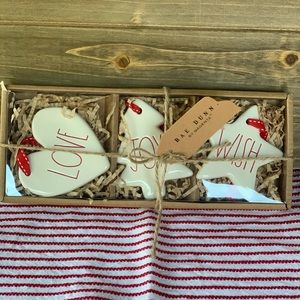 Rae Dunn set of Ceramic Ornaments 🎄
